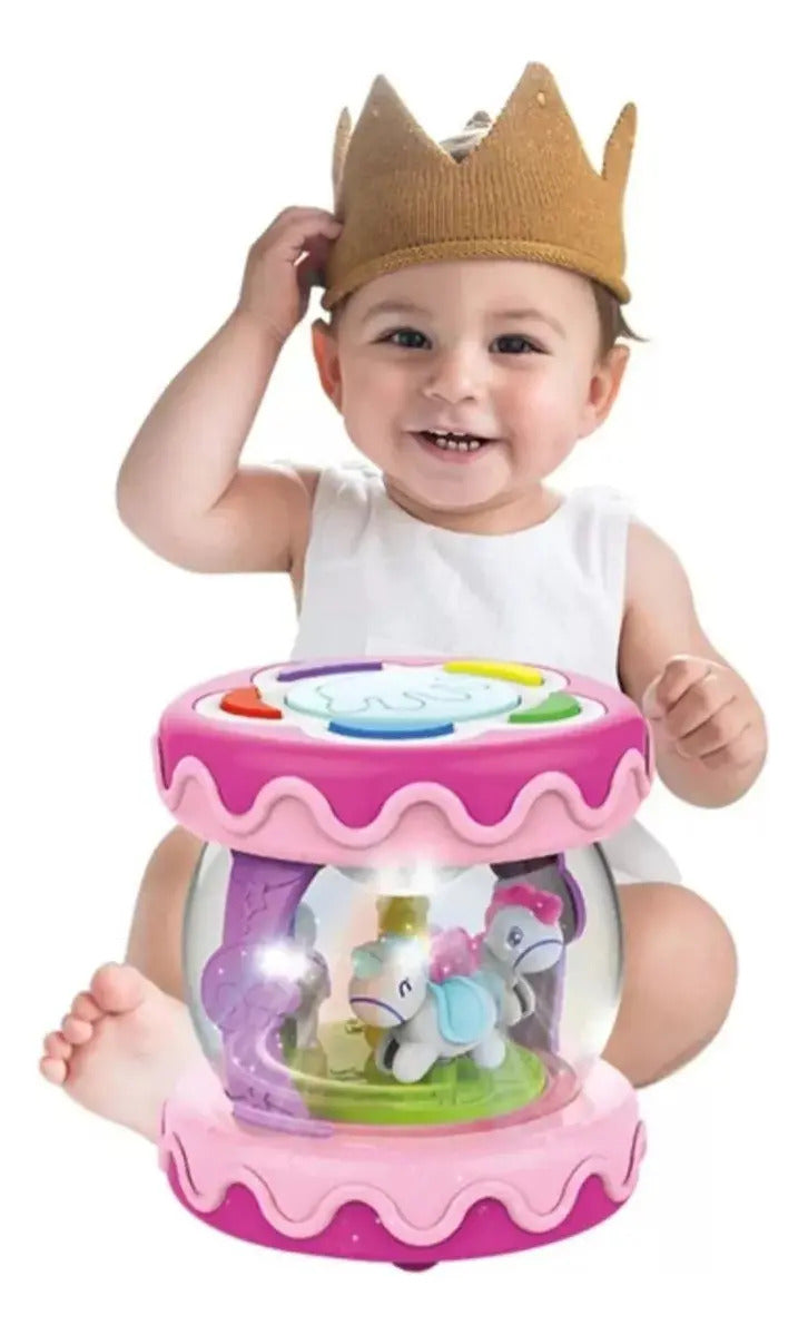 Tambor Musical Tipo Carrusel con Luces