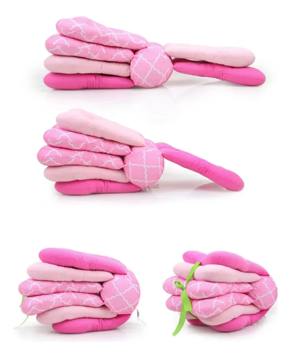 Cojín de lactancia regulable rosa
