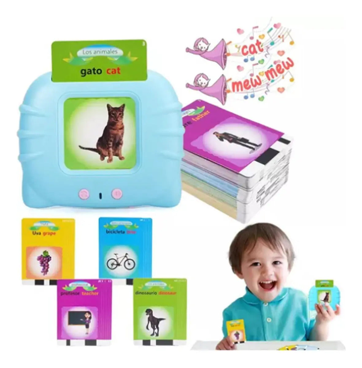 Lector de Tarjetas Interactivo en Español e Inglés · 112 Tarjetas