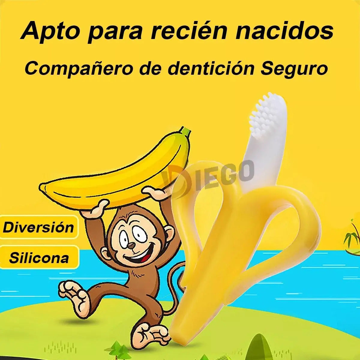Pack de 4 Mordedores de Frutas y Animales para Bebé