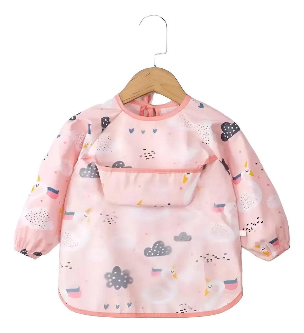 Babero Delantal de Manga Larga con Capa Impermeable