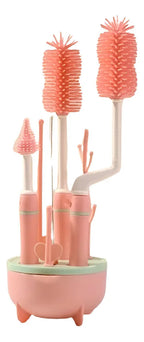 Set de Cepillos de Silicona con Escurridor · 5 Piezas
