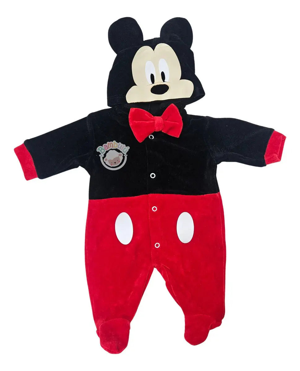 Enterito de Plush con Pies · Talla 0 a 3 Meses