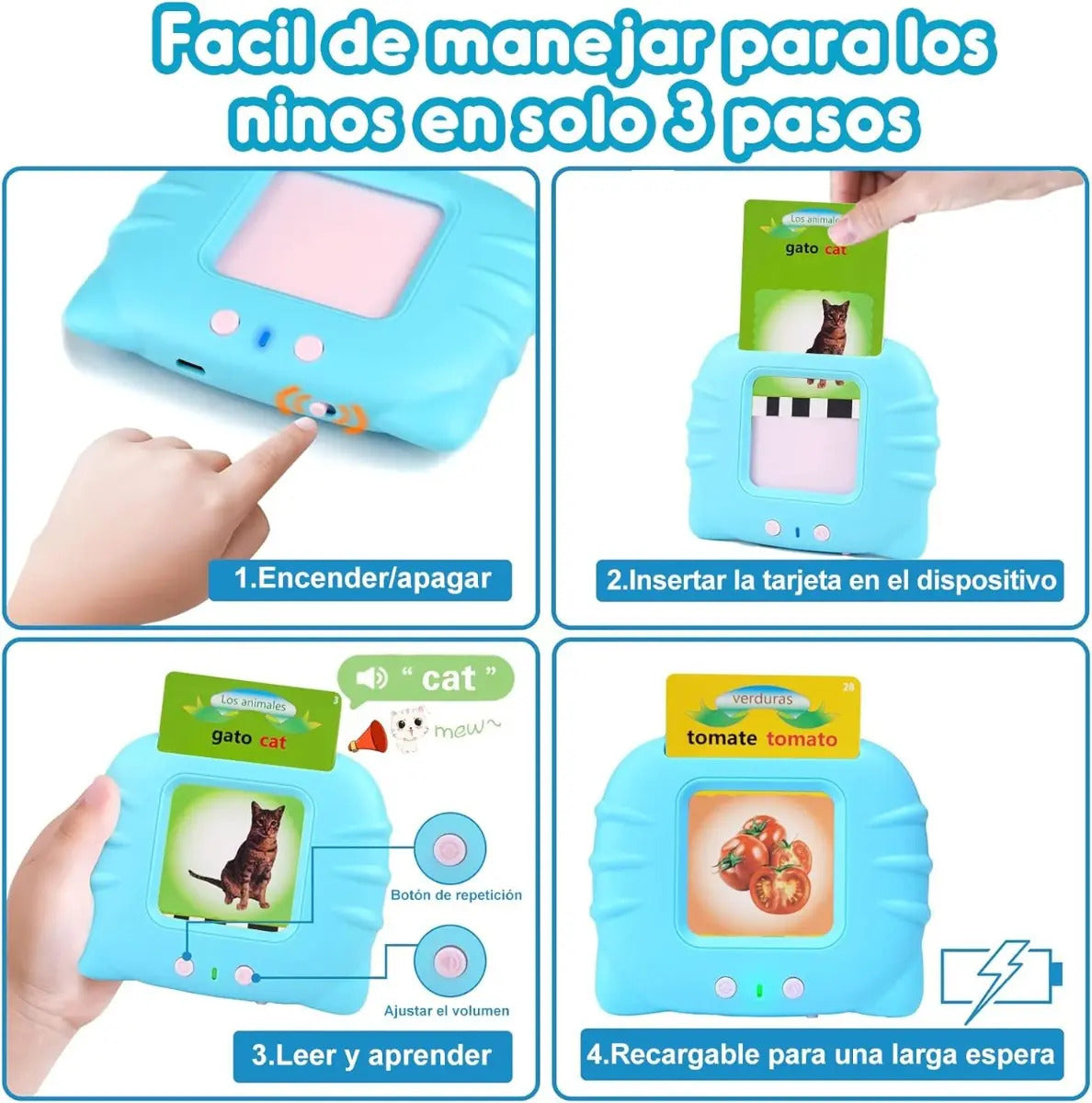 Lector de Tarjetas Interactivo en Español e Inglés · 112 Tarjetas