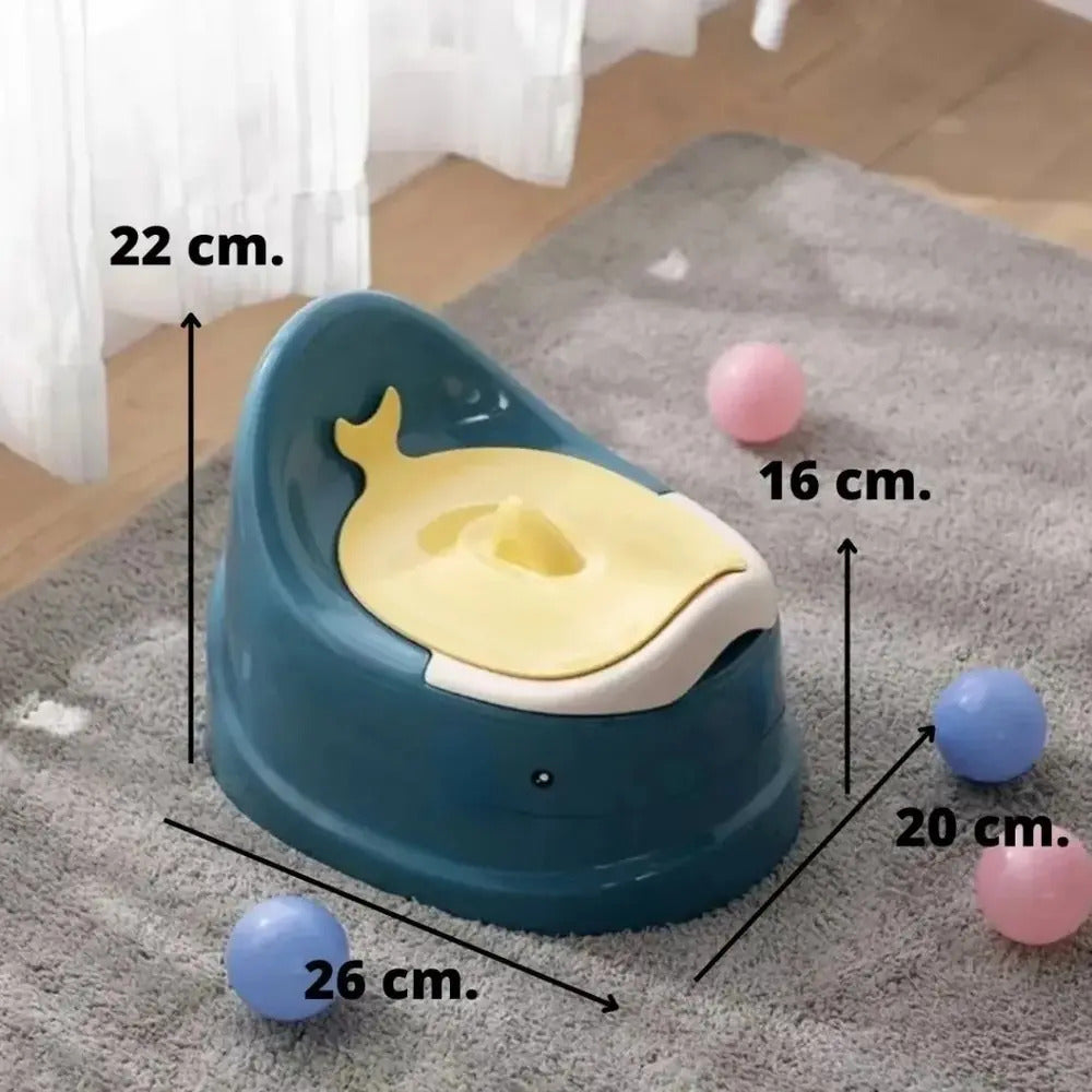 Pelela Infantil Diseño Ballena con Recipiente y Tapa · Rosa o Azul