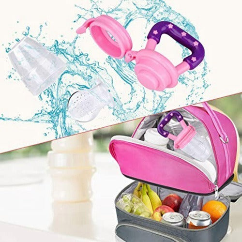 Set de 3 Accesorios · Chupete de Frutas y Mordedores