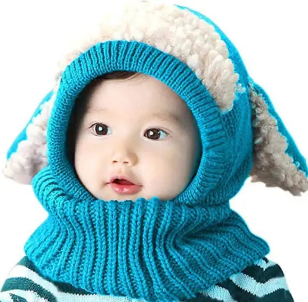 Gorro de Invierno con Cuello Diseño Ovejita
