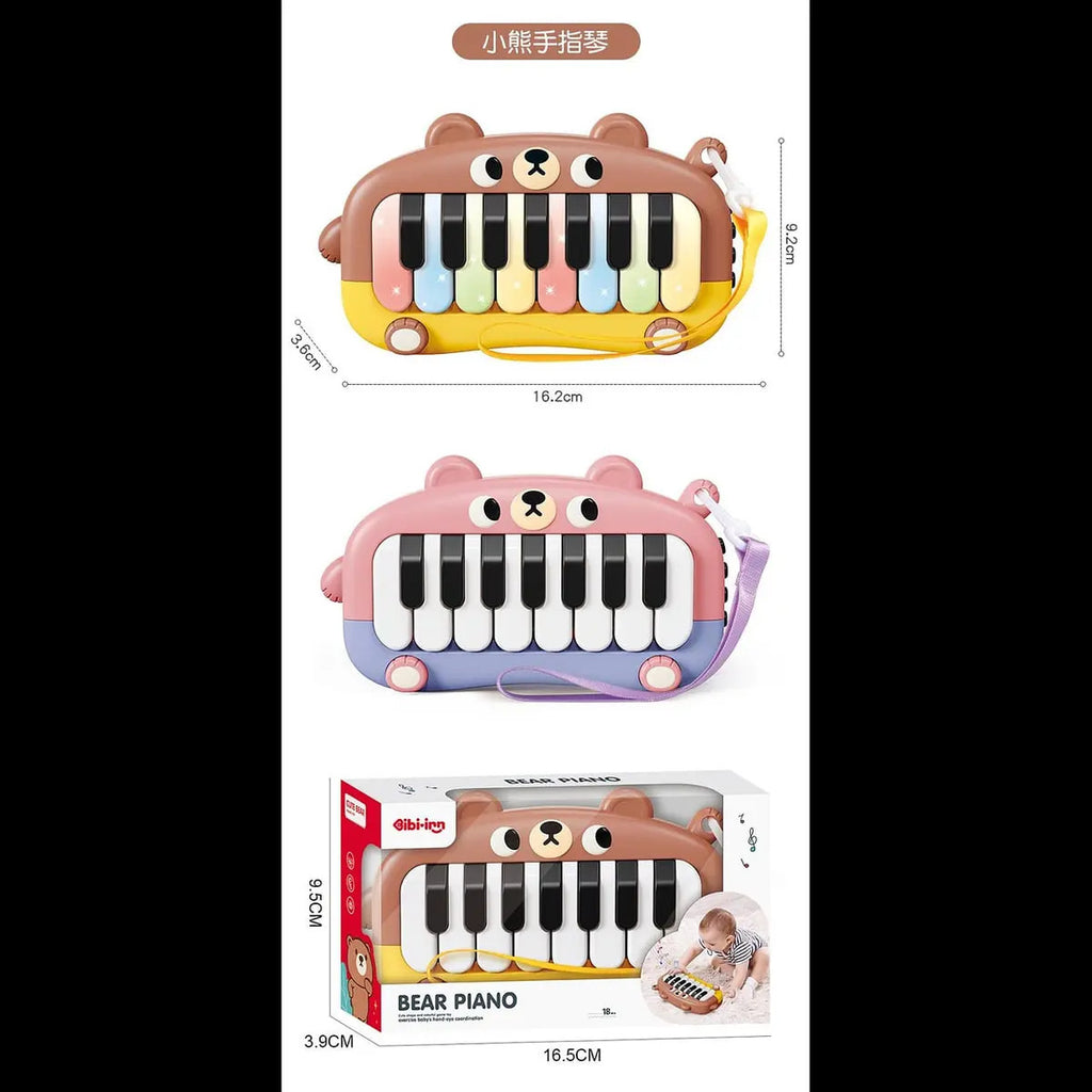 Piano Musical de Osito con 8 Teclas y Luz