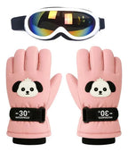 Guantes y Antiparras para Nieve · Talla Infantil 7 a 10 Años