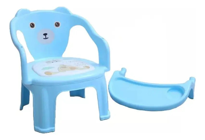 Silla Infantil Compacta con Bandeja · Rosa o Celeste
