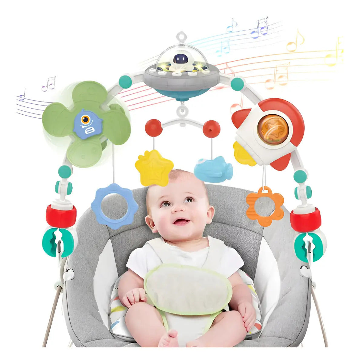 Arco Móvil Musical para Coche y Cuna Diseño Nave