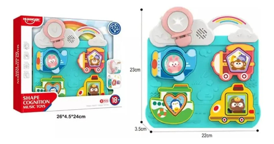 Tablero Musical de Encajes para Bebé · 9 Piezas