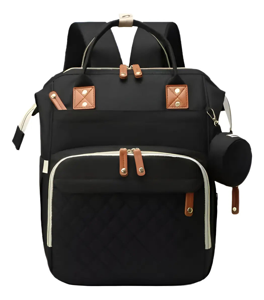 Mochila Pañalera con Monedero, Ganchos y Puerto USB