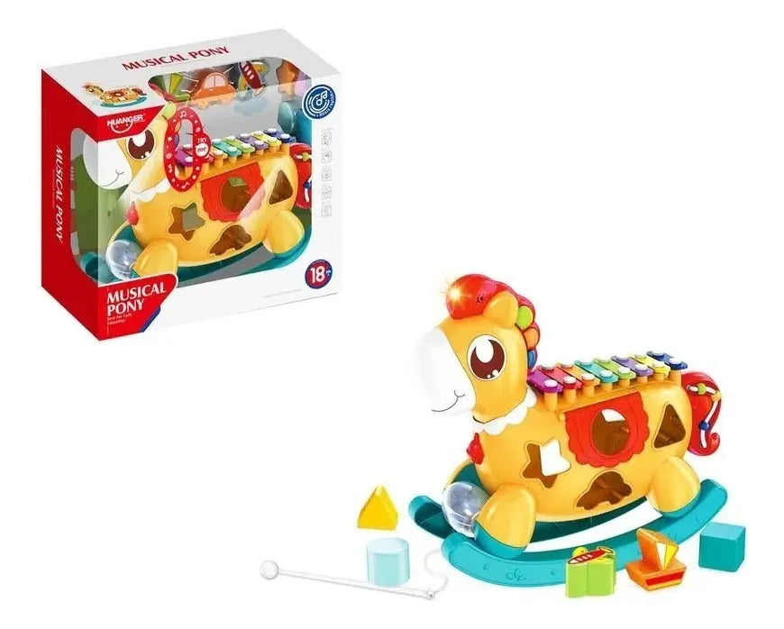 Pony Musical con Xilófono y 7 Accesorios