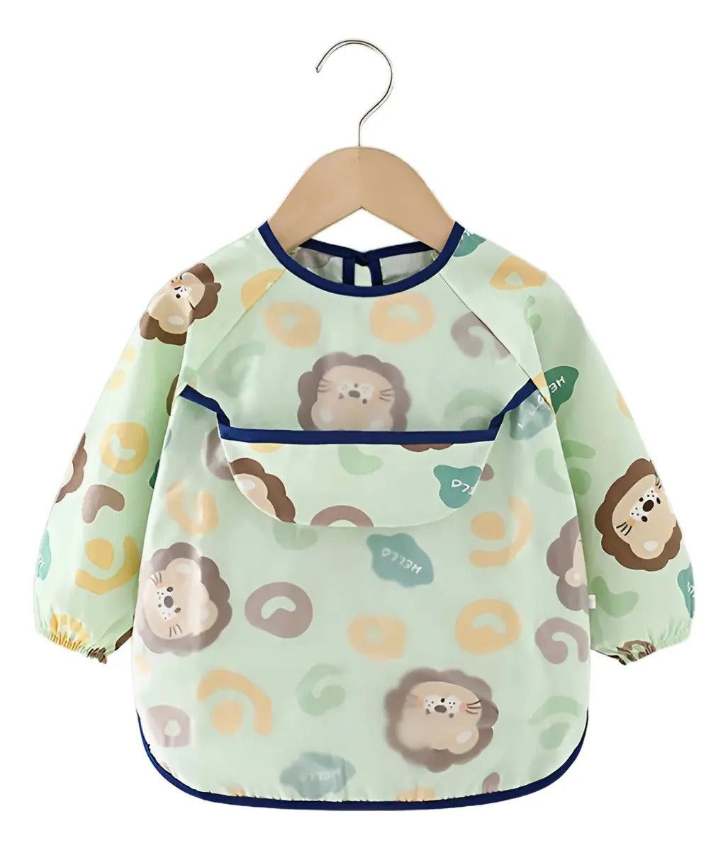 Babero Delantal de Manga Larga con Capa Impermeable