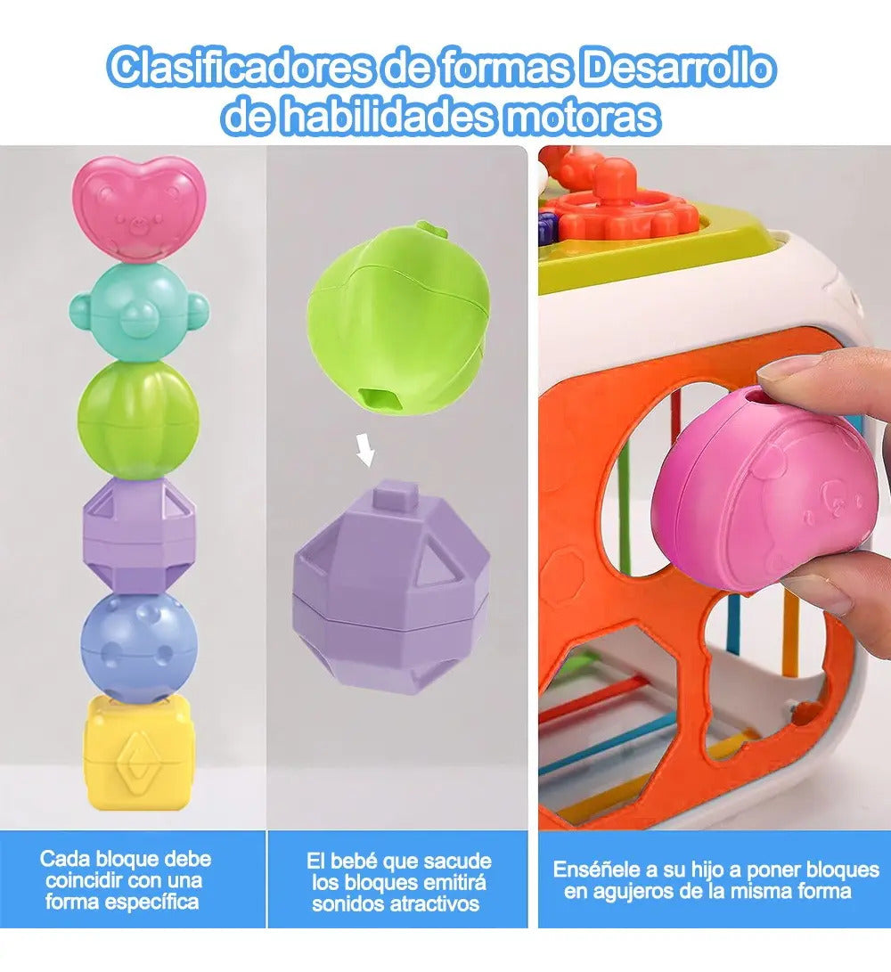 Cubo de Actividades 7 en 1 con Xilófono y Encajes