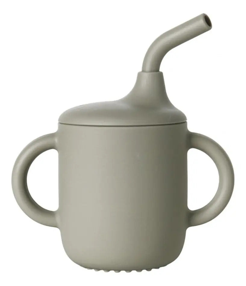 Vaso de Silicona con Rosca, Asas y Bombilla · 150 ml
