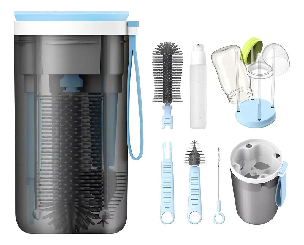 Kit Portátil de Limpieza para Mamaderas con Estuche y Asa
