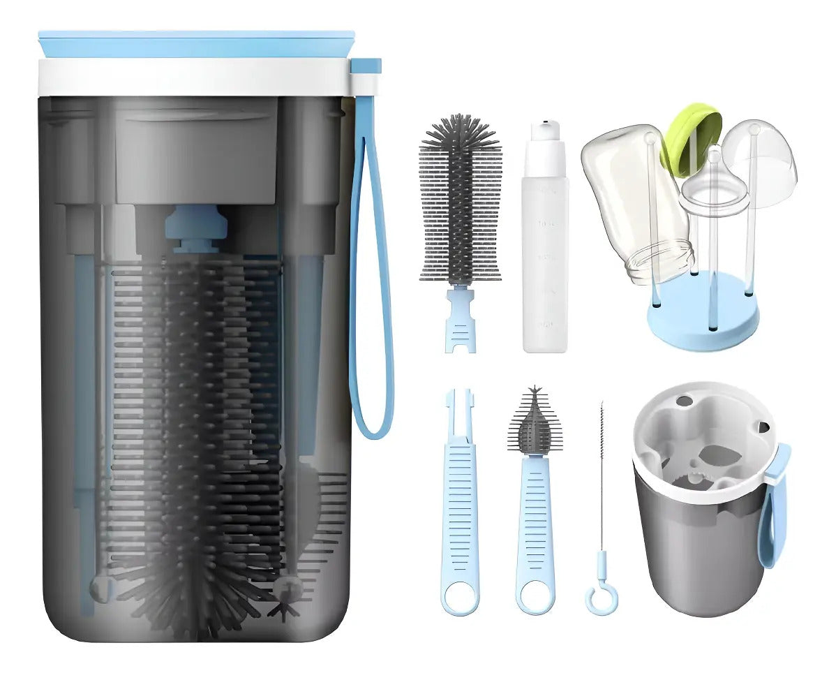 Kit Portátil de Limpieza para Mamaderas con Estuche y Asa
