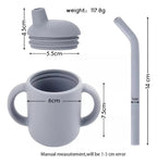 Vaso de Silicona con Rosca, Asas y Bombilla · 150 ml