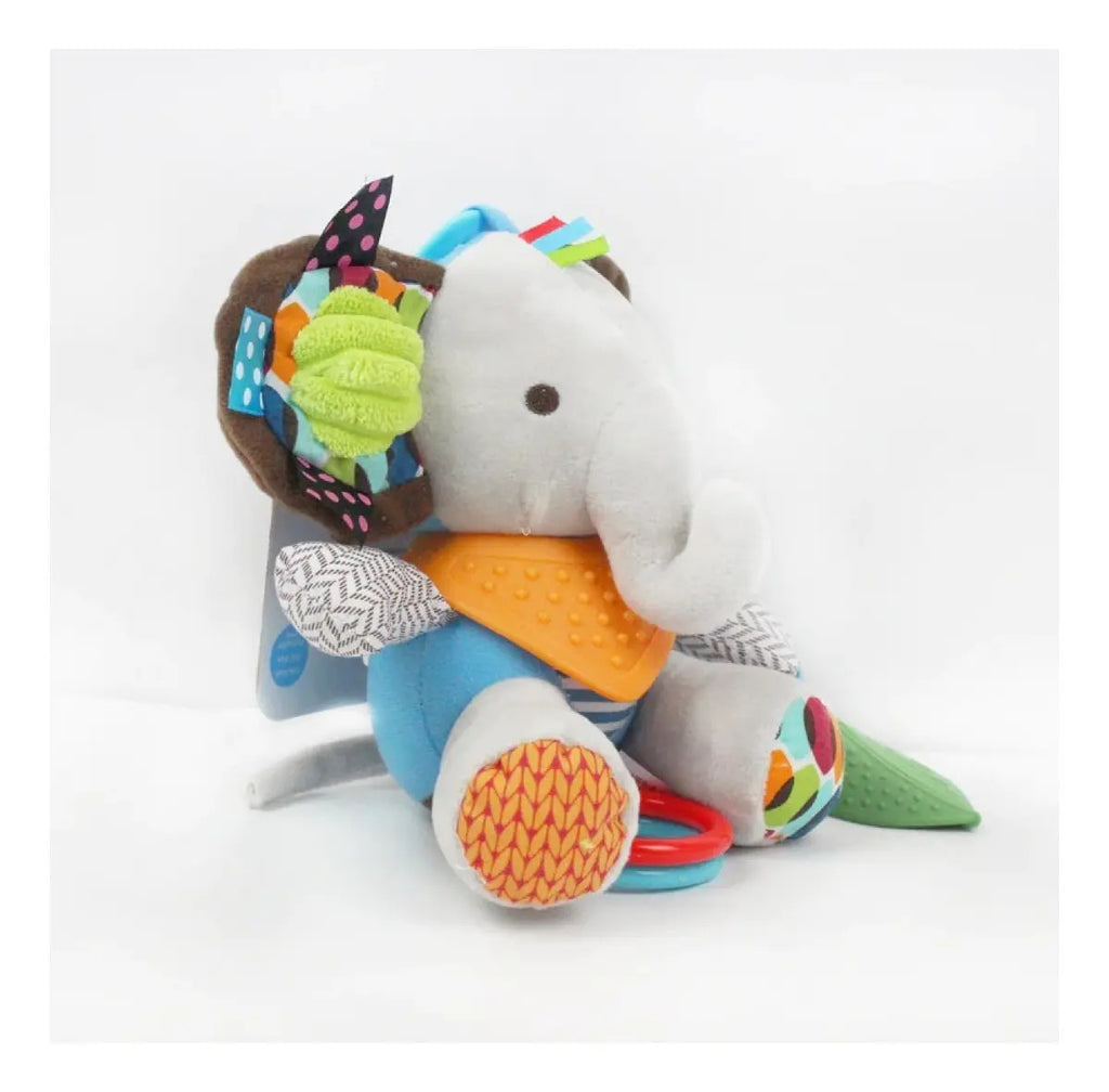 Peluche Sensorial con Sonajero y Mordedor · Varios Diseños