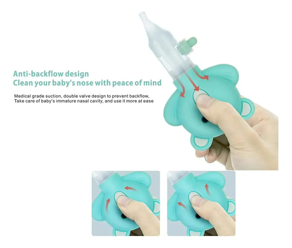 Aspirador Nasal Manual con Pinza · Diseño Osito