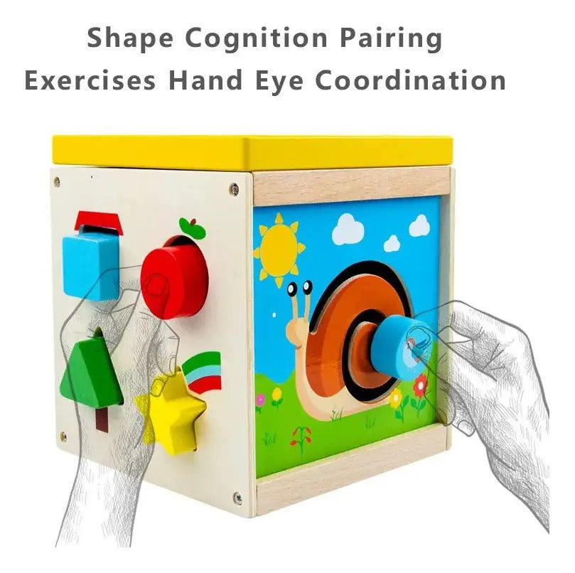 Cubo de Actividades de Madera con Pronosupinador