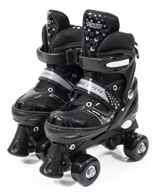 Patines Quad Ajustables de Malla · Tallas S y M
