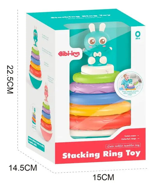 Torre de Aros Apilables Musical Diseño Conejo