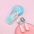 Set de Cuchara y Tenedor Infantil con Estuche