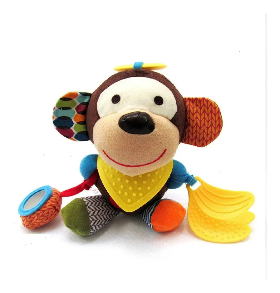Peluche Sensorial con Sonajero y Mordedor · Varios Diseños