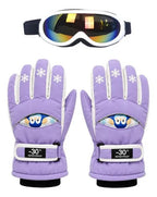 Guantes y Antiparras para Nieve · Talla Infantil 7 a 10 Años