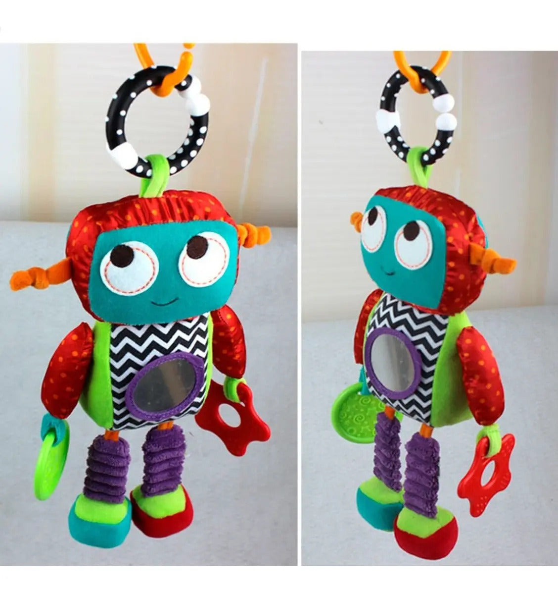 Peluche Sensorial con Sonajero y Mordedor · Varios Diseños