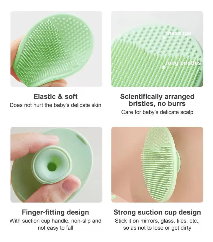 Set de 3 Cepillos de Silicona para Baño
