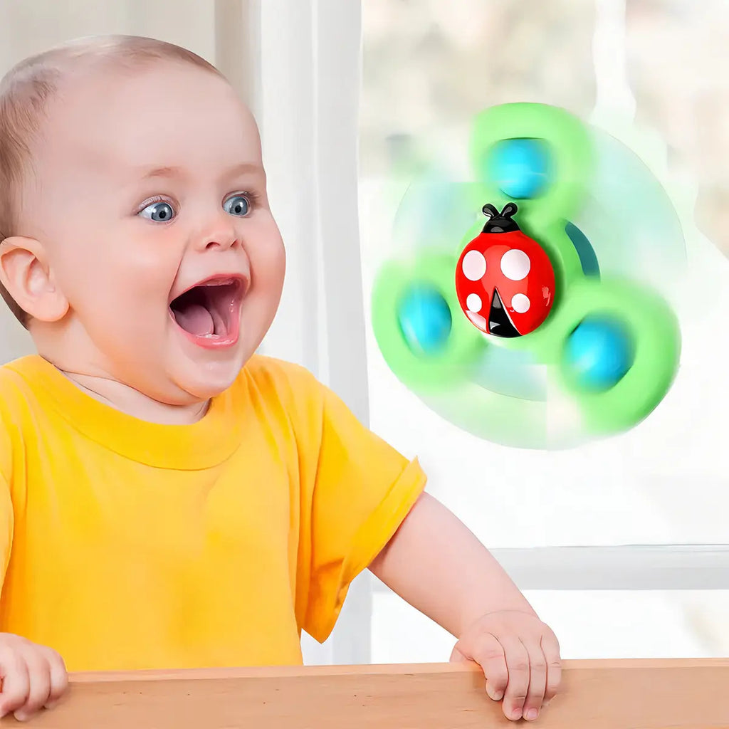 Set de 3 Spinners Giratorios con Ventosa para Bebé