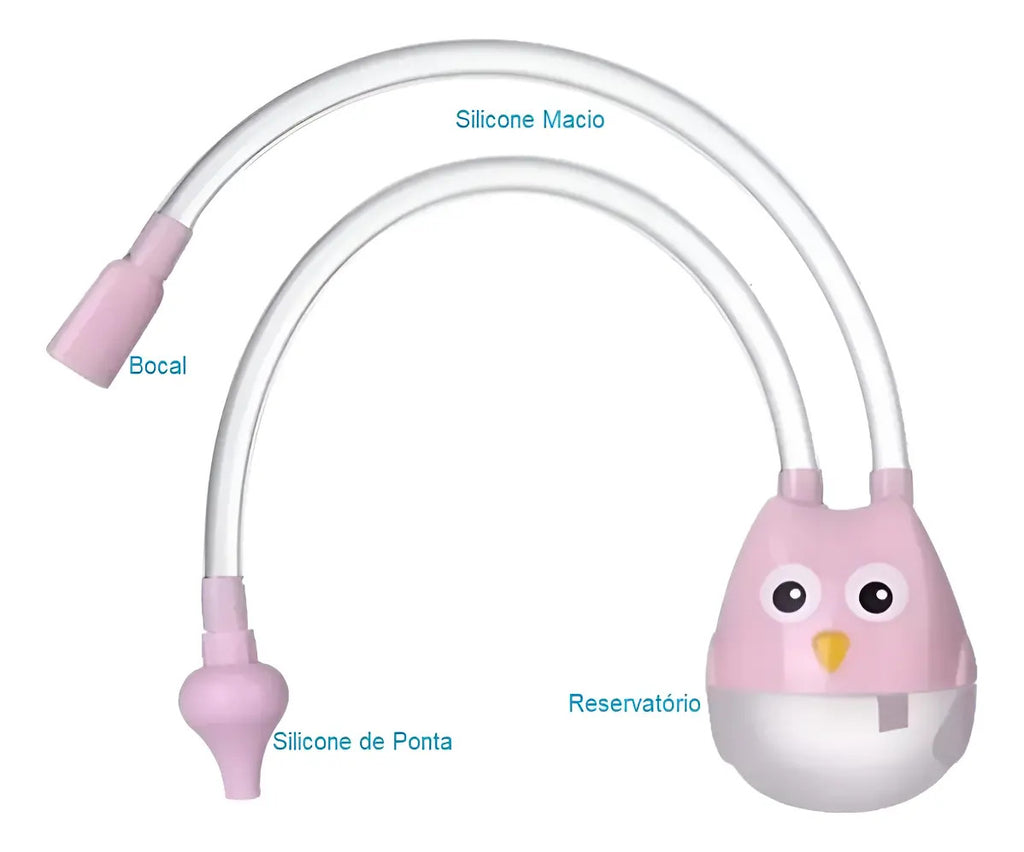 Aspirador Nasal Manual para Bebé · Diseño Búho