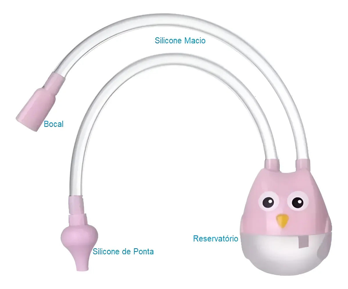Aspirador Nasal Manual para Bebé · Diseño Búho