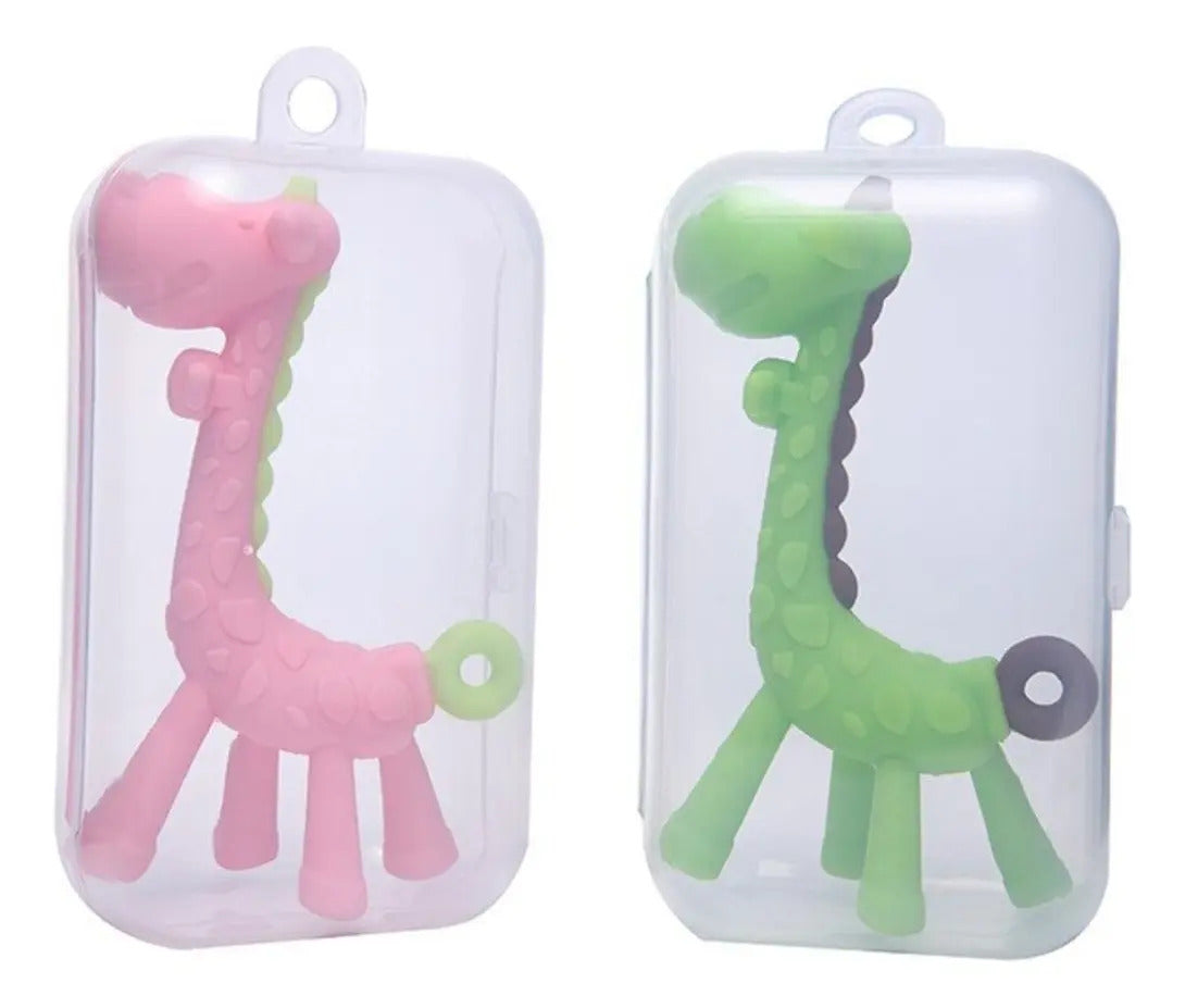 Mordedor de Silicona Diseño Jirafa con Estuche