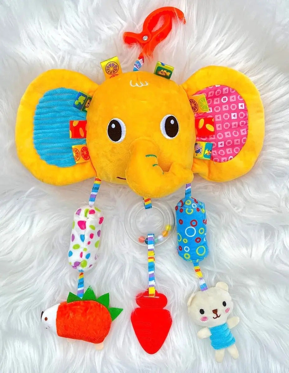 Sonajero Colgante de Peluche Diseño Elefante · 44 × 30 cm