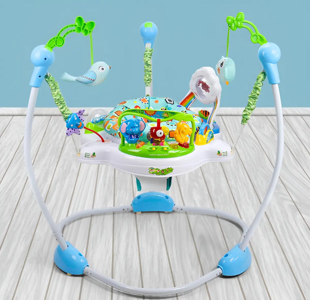 Centro de Actividades con Asiento Giratorio · Azul o Rosa