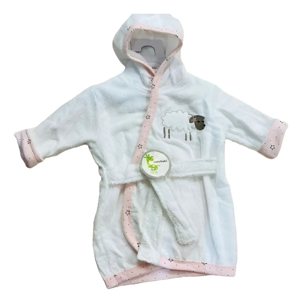 Bata de Baño de Algodón con Capucha · 6 a 18 Meses