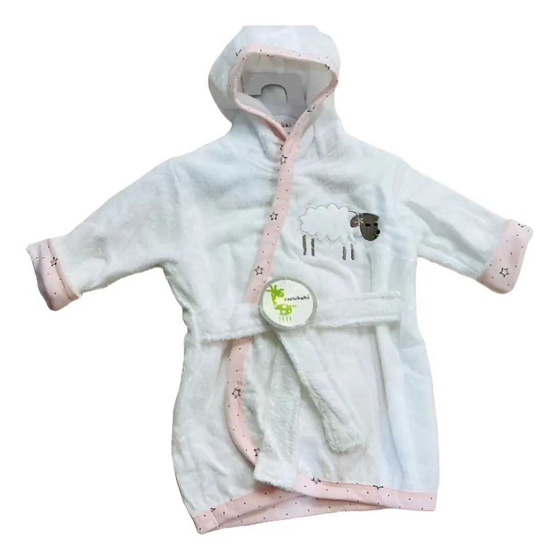 Bata de Baño de Algodón con Capucha · 6 a 18 Meses