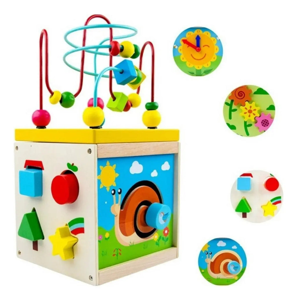 Kit de Juegos de Madera con Encajes, Laberinto y Bloques