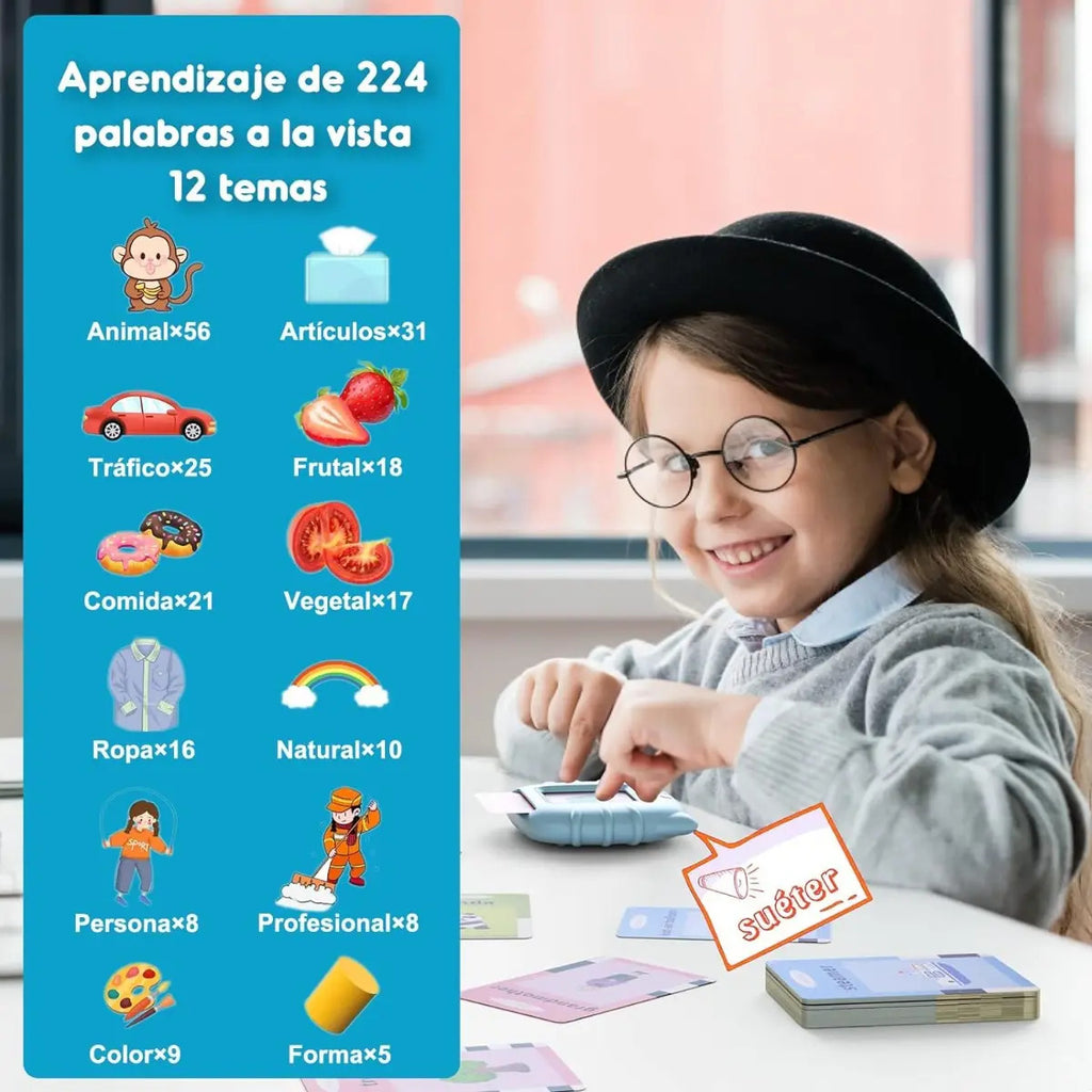 Lector de Tarjetas Interactivo en Español e Inglés · 112 Tarjetas