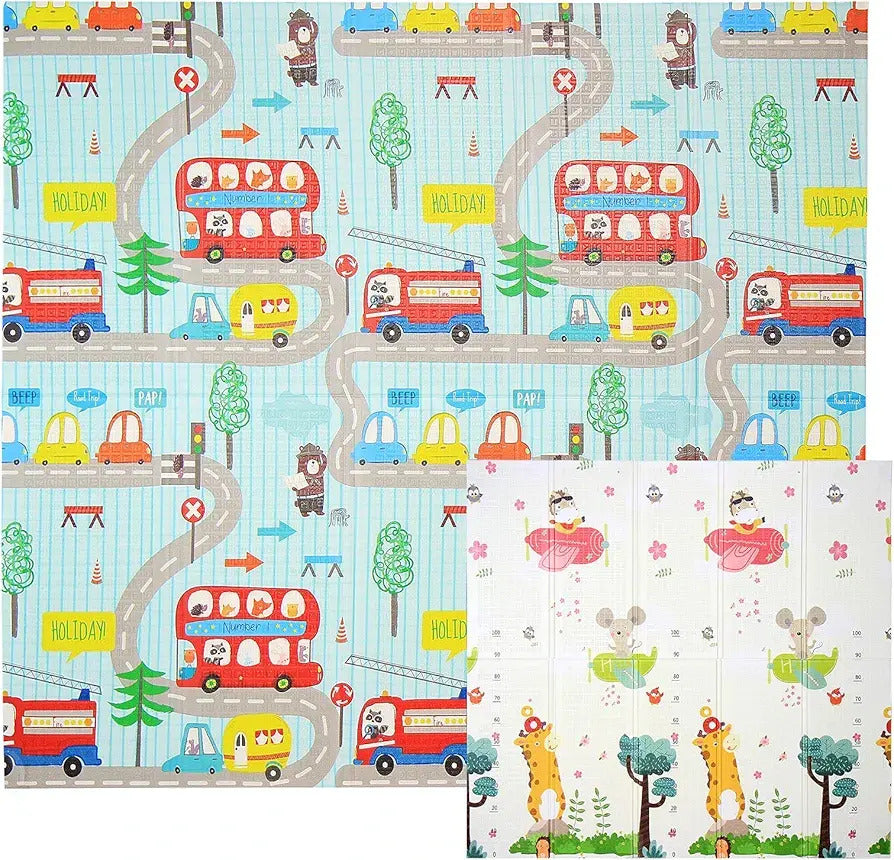 Alfombra Plegable Reversible con Bolso · 180 × 200 cm