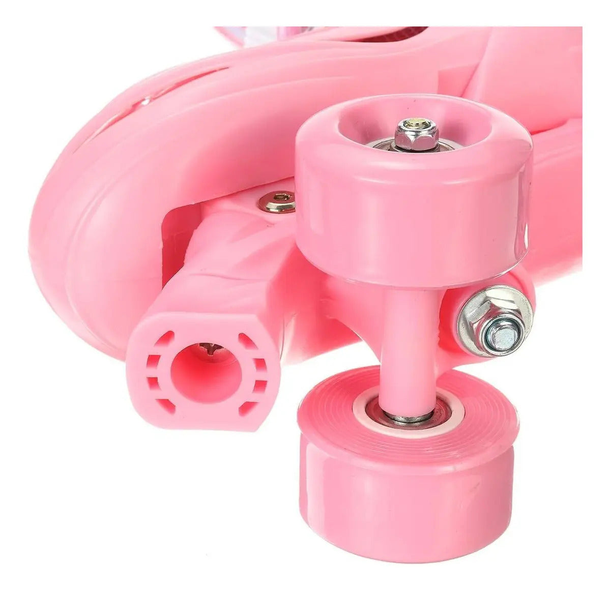 Patines de 4 Ruedas Ajustables Rosados · XS, S y M
