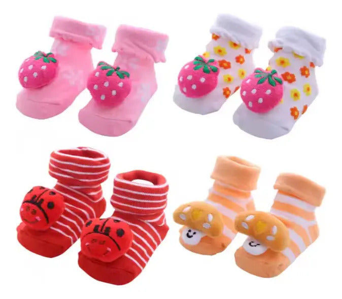 Calcetines 3D con Animalitos para Bebé · 1 o 3 Pares