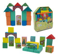 Set de 38 Bloques de Construcción de Madera