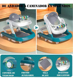 Andador y Caminador 2 en 1 con Bandeja Musical