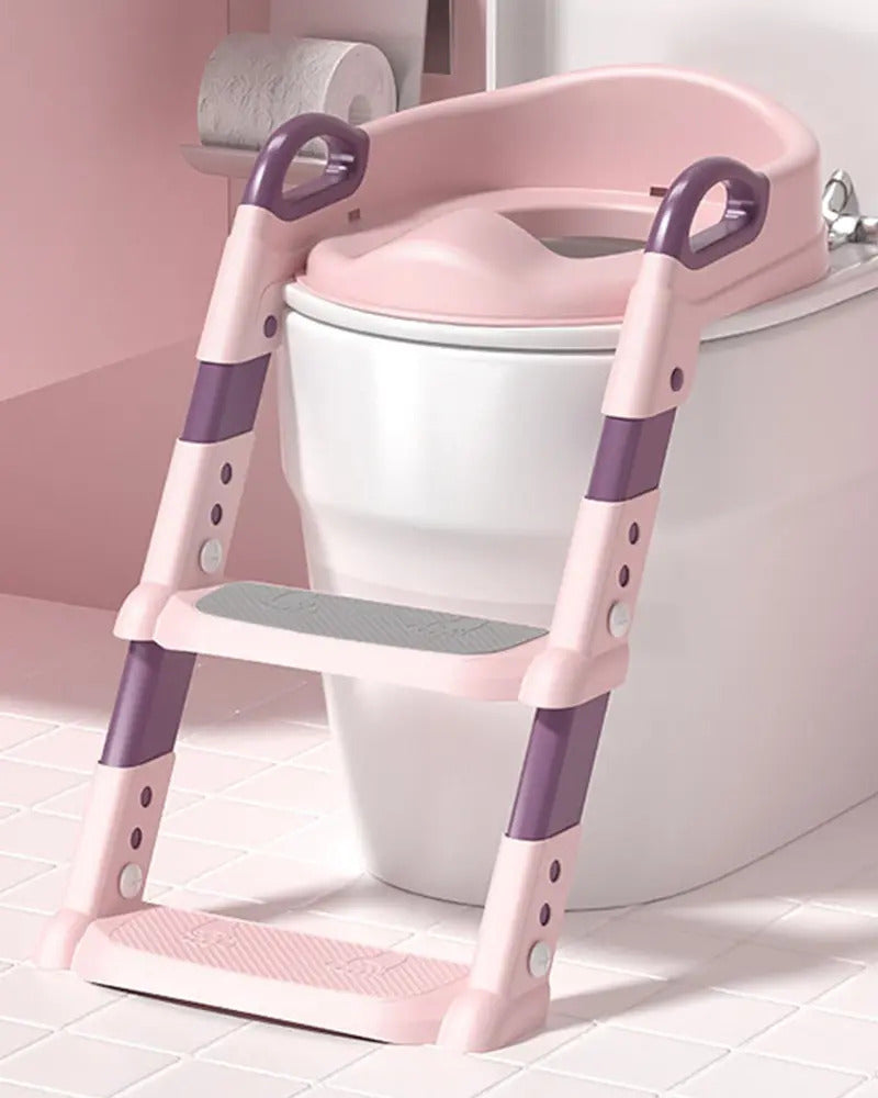 Adaptador Acolchado de Inodoro con Escalera Ajustable